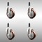 Service Caster 4 Inch 316SS Maroon Polyurethane Swivel 7/8 Inch Expanding Stem Caster Set SCC SCC-SS316EX20S414-PPUB-MRN-78-4 - alternate 1